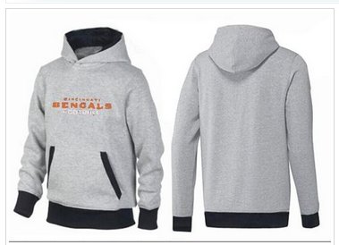 Cincinnati Bengals English Version Pullover Hoodie Grey & Black