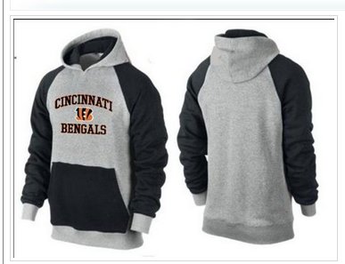 Cincinnati Bengals Heart & Soul Pullover Hoodie Grey & Black Cincinnati Bengals Heart & Soul Pullover Hoodie Grey & Black