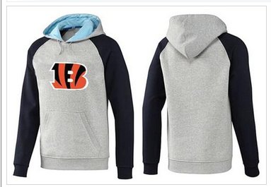 Cincinnati Bengals Logo Pullover Hoodie Grey & Blue Cincinnati Bengals Logo Pullover Hoodie Grey & Blue