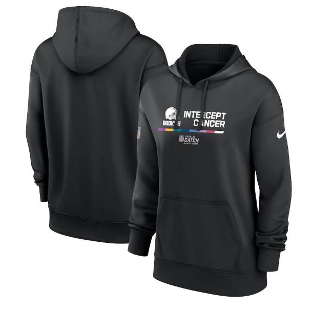 Women's Cleveland Browns 2022 Black NFL Crucial Catch Therma Performance Pullover Hoodie(Run Small) Women's Cleveland Browns 2022 Black NFL Crucial Catch Therma Performance Pullover Hoodie(Run Small)