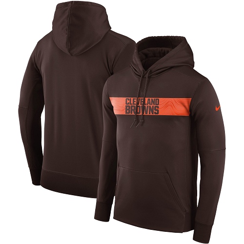 Men's Cleveland Browns Nike Brown Sideline Team Performance Pullover Hoodie Men's Cleveland Browns Nike Brown Sideline Team Performance Pullover Hoodie
