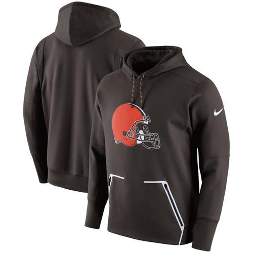 Men's Cleveland Browns Nike Brown Champ Drive Vapor Speed Performance Pullover Hoodie Men's Cleveland Browns Nike Brown Champ Drive Vapor Speed Performance Pullover Hoodie
