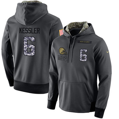 NFL Men's Nike Cleveland Browns #6 Cody Kessler Stitched Black Anthracite Salute to Service Player Performance Hoodie NFL Men's Nike Cleveland Browns #6 Cody Kessler Stitched Black Anthracite Salute to Service Player Performance Hoodie