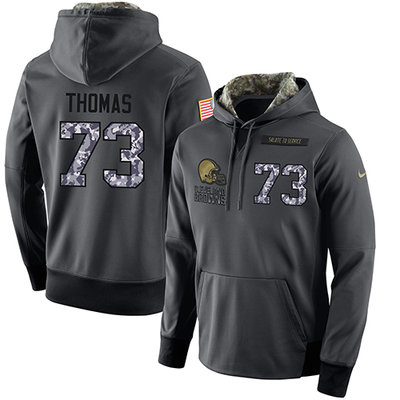 NFL Men's Nike Cleveland Browns #73 Joe Thomas Stitched Black Anthracite Salute to Service Player Performance Hoodie NFL Men's Nike Cleveland Browns #73 Joe Thomas Stitched Black Anthracite Salute to Service Player Performance Hoodie