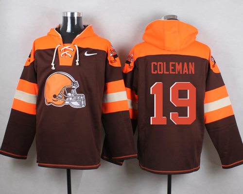 Nike Browns #19 Corey Coleman Brown Player Pullover NFL Hoodie Nike Browns #19 Corey Coleman Brown Player Pullover NFL Hoodie