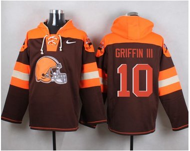 Nike Browns #10 Robert Griffin III Brown Player Pullover NFL Hoodie Nike Browns #10 Robert Griffin III Brown Player Pullover NFL Hoodie