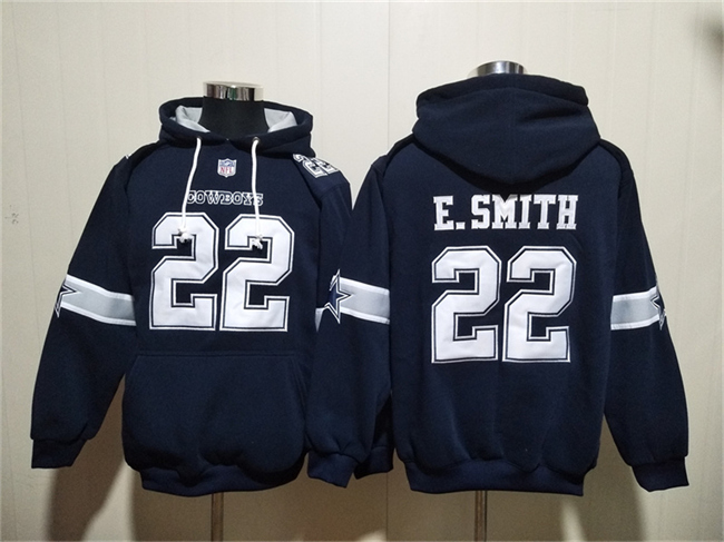 Men's Dallas Cowboys #22 Emmitt Smith Navy Ageless Must-Have Lace-Up Pullover Hoodie Men's Dallas Cowboys #22 Emmitt Smith Navy Ageless Must-Have Lace-Up Pullover Hoodie