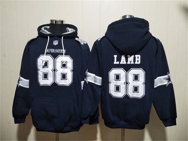 Men's Dallas Cowboys #88 CeeDee Lamb Navy Ageless Must-Have Lace-Up Pullover Hoodie Men's Dallas Cowboys #88 CeeDee Lamb Navy Ageless Must-Have Lace-Up Pullover Hoodie