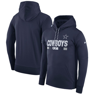 Men's Dallas Cowboys Nike Navy Sideline Team Name Performance Pullover Hoodie Men's Dallas Cowboys Nike Navy Sideline Team Name Performance Pullover Hoodie