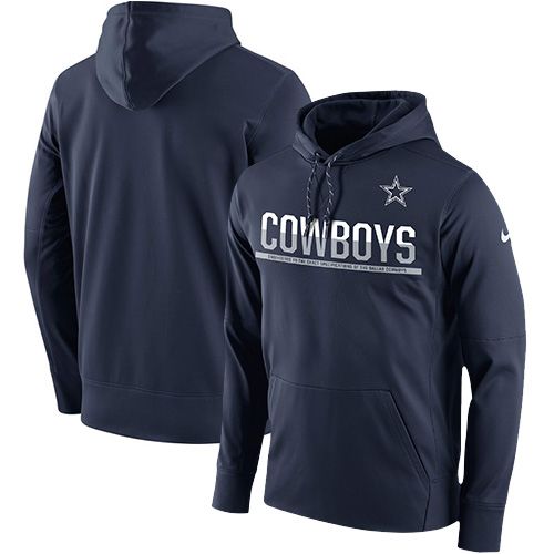 Men's Dallas Cowboys Nike Navy Sideline Circuit Pullover Performance Hoodie Men's Dallas Cowboys Nike Navy Sideline Circuit Pullover Performance Hoodie