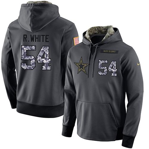 NFL Men's Nike Dallas Cowboys #54 Randy White Stitched Black Anthracite Salute to Service Player Performance Hoodie NFL Men's Nike Dallas Cowboys #54 Randy White Stitched Black Anthracite Salute to Service Player Performance Hoodie
