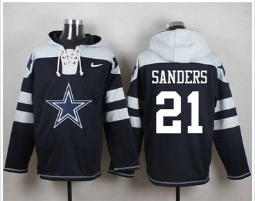 Nike Dallas Cowboys #21 Deion Sanders Navy Blue Player Pullover NFL Hoodie Nike Dallas Cowboys #21 Deion Sanders Navy Blue Player Pullover NFL Hoodie