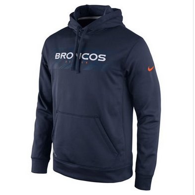 Denver Broncos Nike KO Speed Wordmark Performance Hoodie Navy Blue Denver Broncos Nike KO Speed Wordmark Performance Hoodie Navy Blue