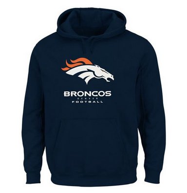 Denver Broncos Critical Victory Pullover Hoodie Navy Blue
