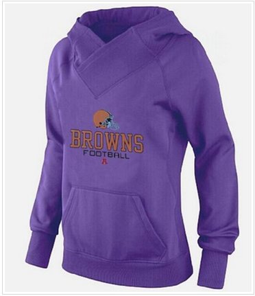 Women's Cleveland Browns Big & Tall Critical Victory Pullover Hoodie Purple