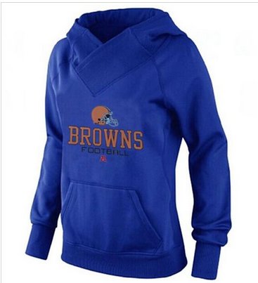 Women's Cleveland Browns Big & Tall Critical Victory Pullover Hoodie Blue