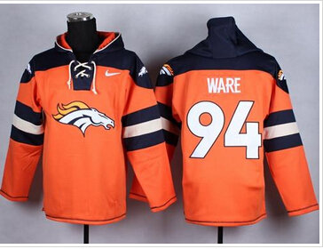 NEW Denver Broncos #94 DeMarcus Ware Orange Player Pullover NFL Hoodie NEW Denver Broncos #94 DeMarcus Ware Orange Player Pullover NFL Hoodie