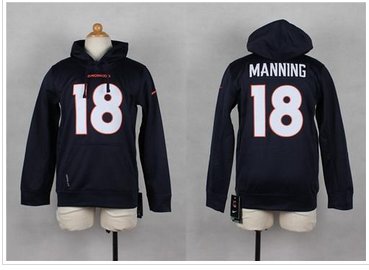 NEW Broncos #18 Peyton Manning Navy Blue Youth Pullover NFL Hoodie NEW Broncos #18 Peyton Manning Navy Blue Youth Pullover NFL Hoodie
