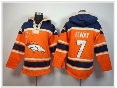 Denver Broncos #7 John Elway Orange Sawyer Hooded Sweatshirt NFL Hoodie Denver Broncos #7 John Elway Orange Sawyer Hooded Sweatshirt NFL Hoodie