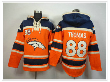 Denver Broncos #88 Demaryius Thomas Blue-Orange Sawyer Hooded Sweatshirt Stitched Jersey Denver Broncos #88 Demaryius Thomas Blue-Orange Sawyer Hooded Sweatshirt Stitched Jersey