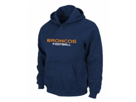 Denver Broncos Authentic font Pullover Hoodie D.Blue