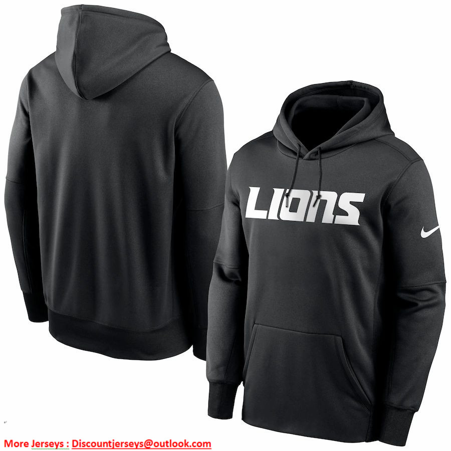 Detroit Lions Nike Fan Gear Wordmark Performance Pullover Hoodie Black Detroit Lions Nike Fan Gear Wordmark Performance Pullover Hoodie Black