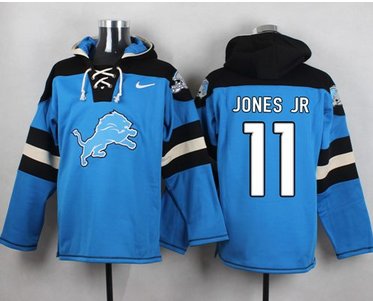 Nike Lions #11 Marvin Jones Jr Blue Player Pullover NFL Hoodie Nike Lions #11 Marvin Jones Jr Blue Player Pullover NFL Hoodie