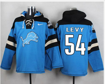 Nike Detroit Lions #54 DeAndre Levy Blue Player Pullover NFL Hoodie Nike Detroit Lions #54 DeAndre Levy Blue Player Pullover NFL Hoodie