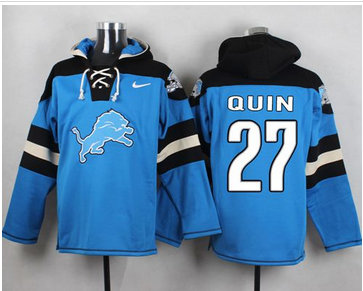 Nike Detroit Lions #27 Glover Quin Blue Player Pullover NFL Hoodie Nike Detroit Lions #27 Glover Quin Blue Player Pullover NFL Hoodie