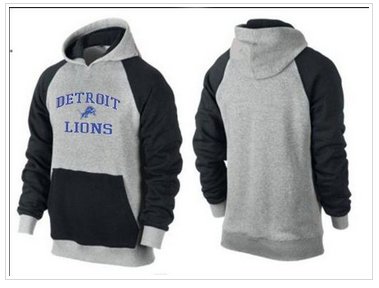 Detroit Lions Heart & Soul Pullover Hoodie Grey & Dark Blue Detroit Lions Heart & Soul Pullover Hoodie Grey & Dark Blue