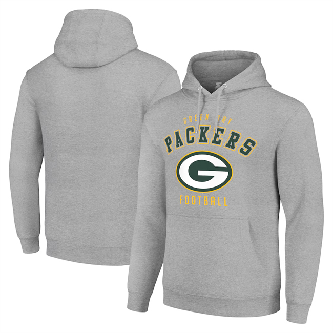 Men's Green Bay Packers Grey Pullover Hoodie Men's Green Bay Packers Grey Pullover Hoodie