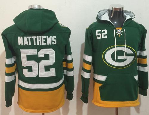 Nike Packers #52 Clay Matthews Green Gold Name & Number Pullover NFL Hoodie Nike Packers #52 Clay Matthews Green Gold Name & Number Pullover NFL Hoodie