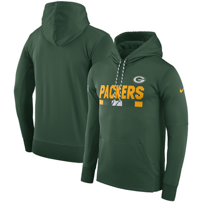 Men's Green Bay Packers Nike Green Sideline Team Name Performance Pullover Hoodie Men's Green Bay Packers Nike Green Sideline Team Name Performance Pullover Hoodie