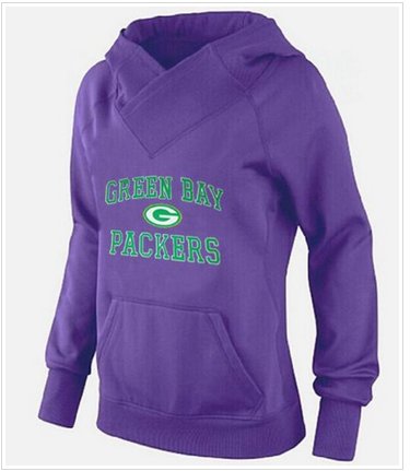 Women's Green Bay Packers Heart & Soul Pullover Hoodie Purple Women's Green Bay Packers Heart & Soul Pullover Hoodie Purple