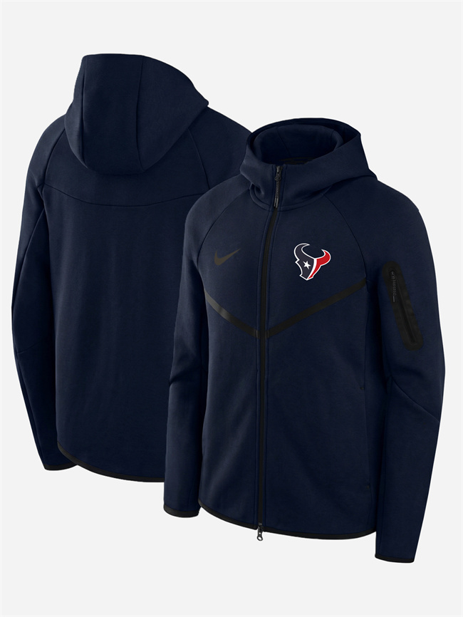 Men's Houston Texans Navy Tech Fleece Full-Zip Windrunner Hoodie Men's Houston Texans Navy Tech Fleece Full-Zip Windrunner Hoodie
