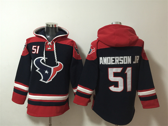 Men's Houston Texans #51 Will Anderson Jr Navy Ageless Must-Have Lace-Up Pullover Hoodie Men's Houston Texans #51 Will Anderson Jr Navy Ageless Must-Have Lace-Up Pullover Hoodie