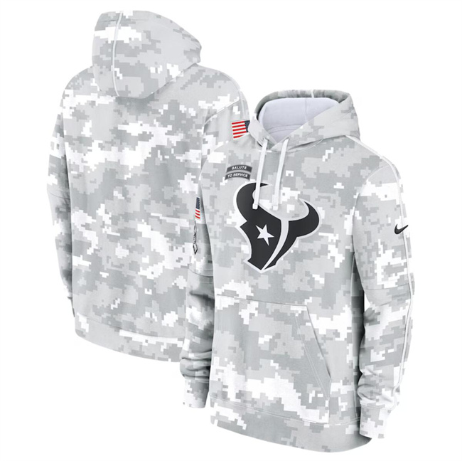 Men's Houston Texans 2024 Arctic Camo Salute To Service Club Fleece Pullover Hoodie Men's Houston Texans 2024 Arctic Camo Salute To Service Club Fleece Pullover Hoodie