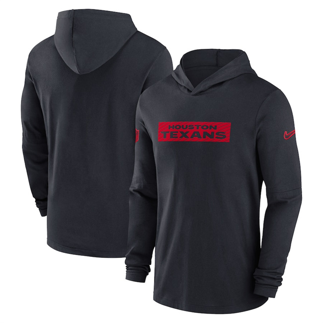 Men's Houston Texans Black Sideline Performance Hoodie Men's Houston Texans Black Sideline Performance Hoodie