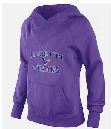 Women's Houston Texans Heart & Soul Pullover Hoodie Purple