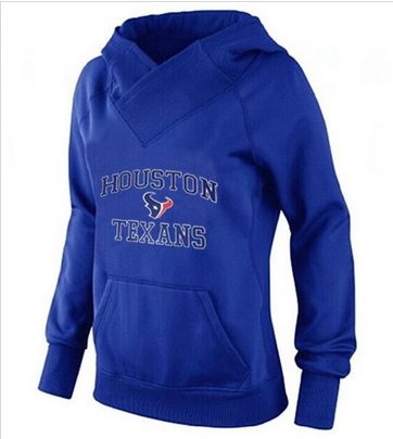 Women's Houston Texans Heart & Soul Pullover Hoodie Blue