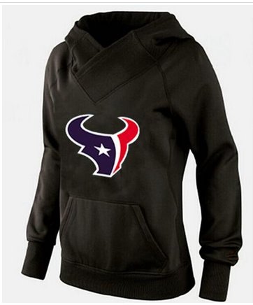 Women's Houston Texans Logo Pullover Hoodie Black