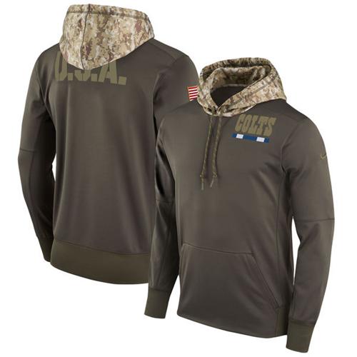 Men's Indianapolis Colts Nike Olive Salute to Service Sideline Therma Pullover Hoodie Men's Indianapolis Colts Nike Olive Salute to Service Sideline Therma Pullover Hoodie