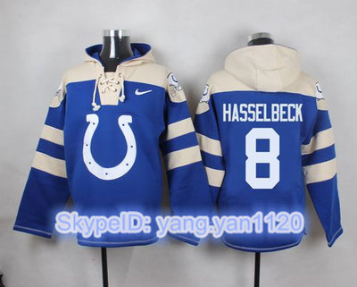 Nike Colts #8 Matt Hasselbeck Royal Blue Player Pullover NFL Hoodie Nike Colts #8 Matt Hasselbeck Royal Blue Player Pullover NFL Hoodie