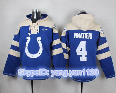 Nike Colts #4 Adam Vinatieri Royal Blue Player Pullover NFL Hoodie Nike Colts #4 Adam Vinatieri Royal Blue Player Pullover NFL Hoodie