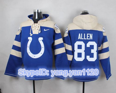 Nike Colts #83 Dwayne Allen Royal Blue Player Pullover NFL Hoodie Nike Colts #83 Dwayne Allen Royal Blue Player Pullover NFL Hoodie