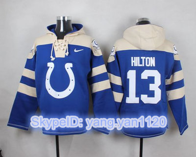 Nike Colts #13 T.Y. Hilton Royal Blue Player Pullover NFL Hoodie Nike Colts #13 T.Y. Hilton Royal Blue Player Pullover NFL Hoodie