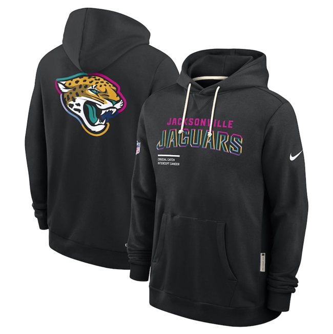 Men's Jacksonville Jaguars Black 2025 Crucial Catch Club Pullover Hoodie Men's Jacksonville Jaguars Black 2025 Crucial Catch Club Pullover Hoodie