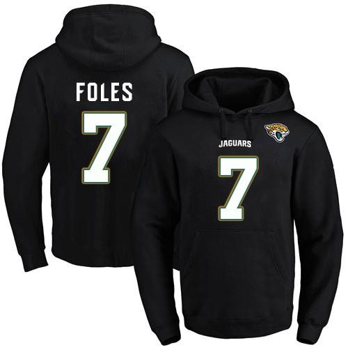 Jaguars #7 Nick Foles Black Name & Number Pullover Football Hoodie Jaguars #7 Nick Foles Black Name & Number Pullover Football Hoodie