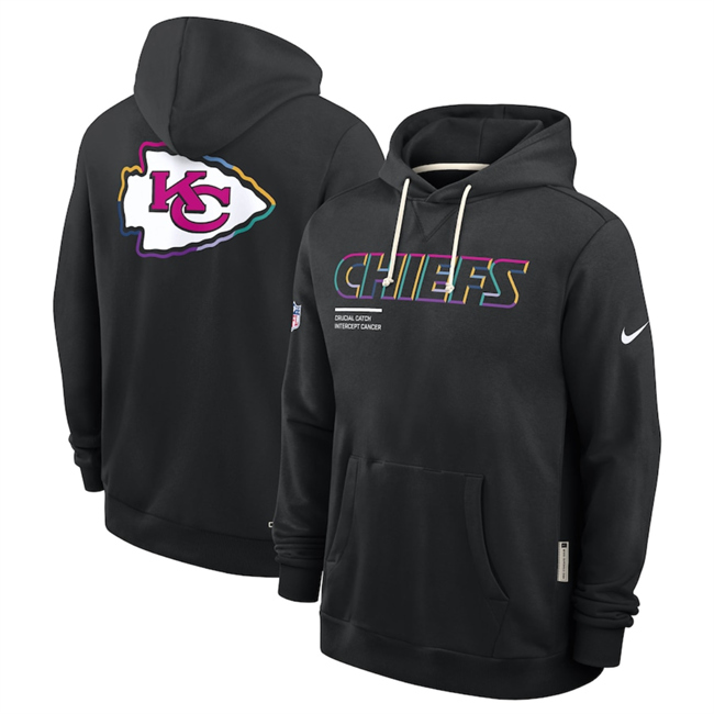 Men's Kansas City Chiefs Black 2025 Crucial Catch Club Pullover Hoodie Men's Kansas City Chiefs Black 2025 Crucial Catch Club Pullover Hoodie