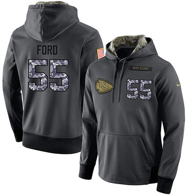 NFL Men's Nike Kansas City Chiefs #55 Dee Ford Stitched Black Anthracite Salute to Service Player Performance Hoodie NFL Men's Nike Kansas City Chiefs #55 Dee Ford Stitched Black Anthracite Salute to Service Player Performance Hoodie